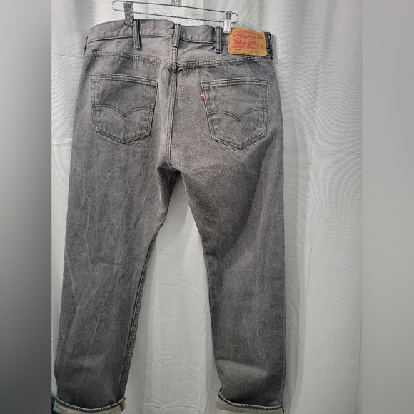 Levi's 501 Men's Gray Vintage Button Fly Jeans Size 38 - Picture 3 of 14